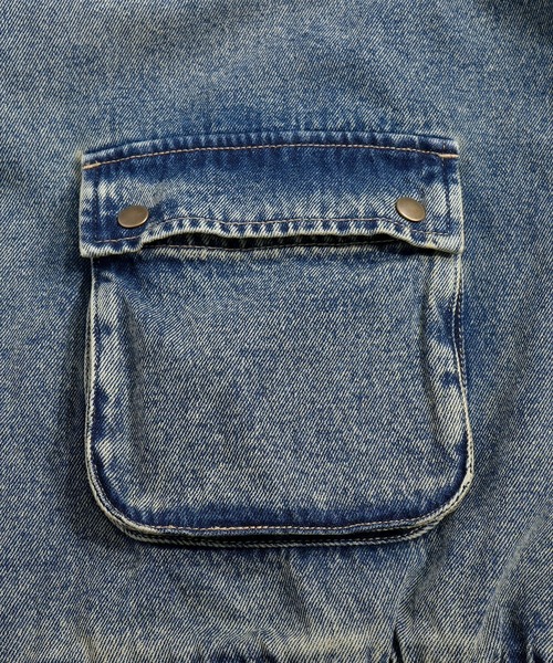Starting Over(スターティングオーバー)の「ヴィンテージライク デニム ダック ショートブルゾン コットン ジップアップ ハンティングジャケット(ブルゾン・メンズ・ブラック/ベージュ/ブラウン/ブルー・M/L)」の11枚目の写真