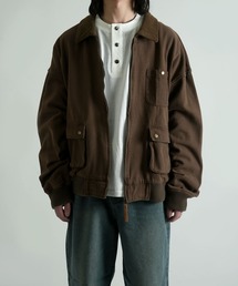 Starting Over（スターティングオーバー）の「ヴィンテージライク デニム ダック ショートブルゾン コットン ジップアップ ハンティングジャケット/ハリントンジャケット（ブルゾン）」