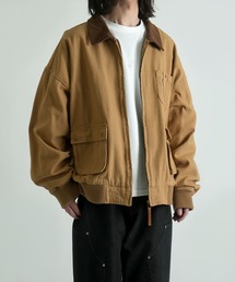 Starting Over（スターティングオーバー）の「ヴィンテージライク デニム ダック ショートブルゾン コットン ジップアップ ハンティングジャケット/ハリントンジャケット（ブルゾン）」