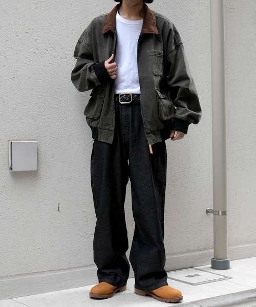 Starting Over(スターティングオーバー)の「ヴィンテージライク デニム ダック ショートブルゾン コットン ジップアップ ハンティングジャケット(ブルゾン・メンズ・ブラック/ベージュ/ブラウン/ブルー・M/L)」の21枚目の写真