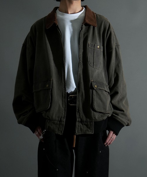 セール】ヴィンテージライク デニム ダック ショートブルゾン