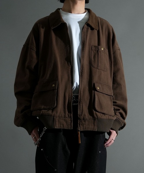 ヴィンテージライク デニム ダック ショートブルゾン ハンティング