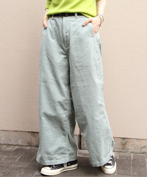 セール】MEYAME/メヤメ コーデュロイサイドラインワイドパンツ