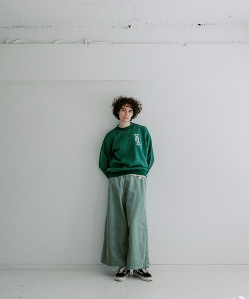 MEYAME（メヤメ）の「MEYAME/メヤメ　コーデュロイサイドラインワイドパンツ　CORDUROY SIDE LINE WODE PANTS（その他パンツ・レディース・グリーン/ピンク・1/0）」の22枚目の写真