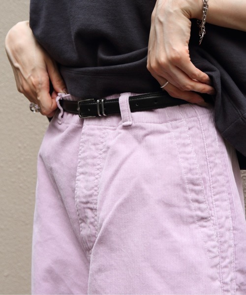 MEYAME（メヤメ）の「MEYAME/メヤメ　コーデュロイサイドラインワイドパンツ　CORDUROY SIDE LINE WODE PANTS（その他パンツ・レディース・グリーン/ピンク・1/0）」の15枚目の写真