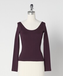 LOEFF | ＜LOEFF＞コットンテレコ ラウンドネック カットソー(Tシャツ/カットソー)