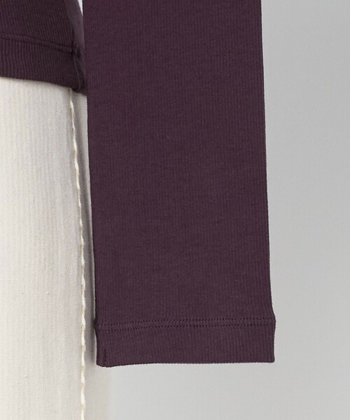 LOEFF（ロエフ）の「＜LOEFF＞コットンテレコ ラウンドネック カットソー（Tシャツ/カットソー・レディース・ワイン/ブラック・FREE）」の14枚目の写真