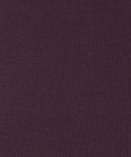 LOEFF（ロエフ）の「＜LOEFF＞コットンテレコ ラウンドネック カットソー（Tシャツ/カットソー・レディース・ワイン/ブラック・FREE）」の5枚目の写真