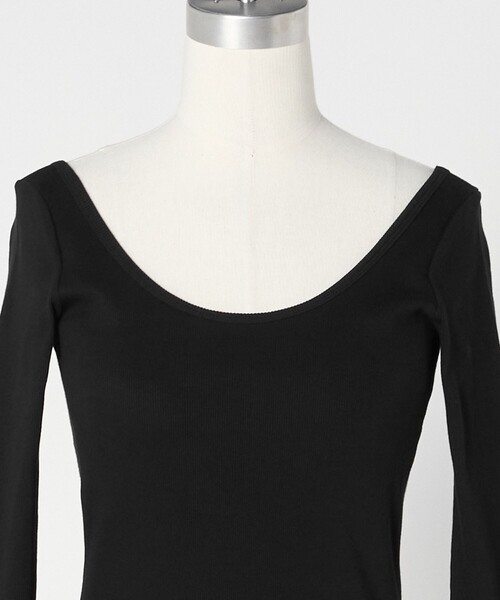 LOEFF（ロエフ）の「＜LOEFF＞コットンテレコ ラウンドネック カットソー（Tシャツ/カットソー・レディース・ワイン/ブラック・FREE）」の7枚目の写真