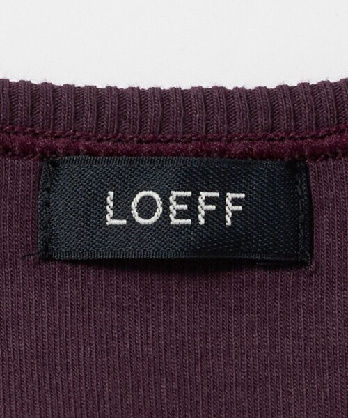 LOEFF（ロエフ）の「＜LOEFF＞コットンテレコ ラウンドネック カットソー（Tシャツ/カットソー・レディース・ワイン/ブラック・FREE）」の9枚目の写真