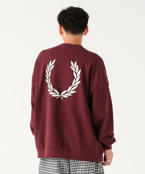 別注】FRED PERRY / エンブロイダリー クルーネック スウェット