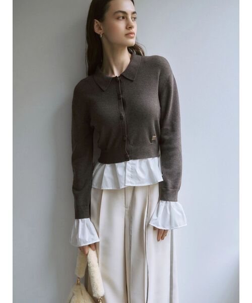 LAGUNAMOON（ラグナムーン）の「ラインドレープパンツ（その他パンツ・レディース・アイボリー/ブラック/ベージュ・SMALL/MEDIUM）」の5枚目の写真