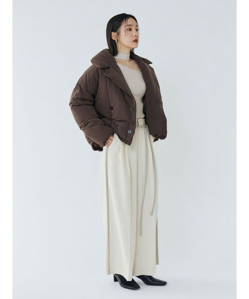 LAGUNAMOON（ラグナムーン）の「ラインドレープパンツ（その他パンツ・レディース・アイボリー/ブラック/ベージュ・SMALL/MEDIUM）」の11枚目の写真