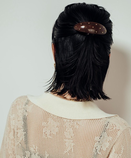 Shelly island（シェリーアイランド）の「ダエンボリュームワイドヘアクリップ（バレッタ/ヘアクリップ・レディース・ホワイト/ブラック/ブラウン・FREE）」の10枚目の写真