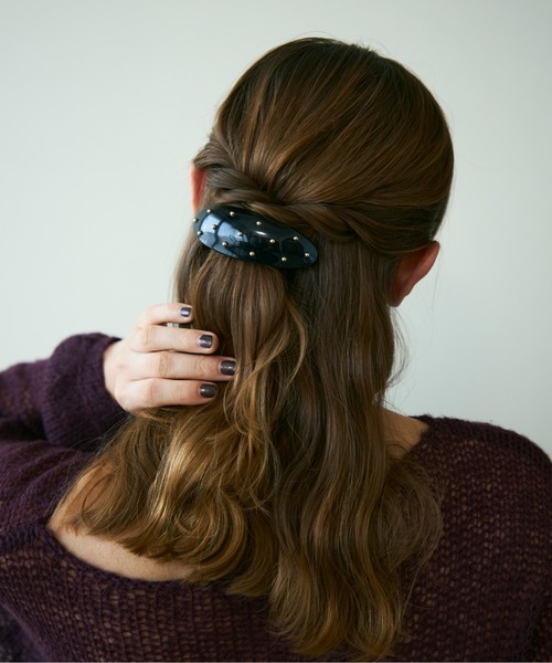 Shelly island（シェリーアイランド）の「ダエンボリュームワイドヘアクリップ（バレッタ/ヘアクリップ・レディース・ホワイト/ブラック/ブラウン・FREE）」の6枚目の写真