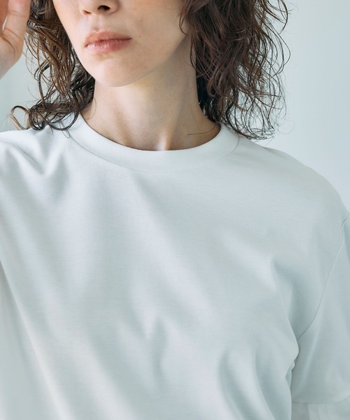 N.O.R.C（ノーク）の「タイプライターバルーンスリーブトップス【マルチファンクション】（Tシャツ/カットソー・レディース・オフホワイト/ブラック・フリー）」の13枚目の写真