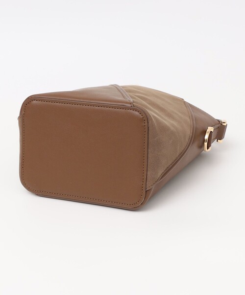 quaranciel（カランシエル）の「quaranciel: 2way コンビ バケツ ショルダーバッグ × フェイクファー 巾着（ショルダーバッグ・レディース・チャコールグレー/ブルー/キャメル・ONE SIZE）」の20枚目の写真