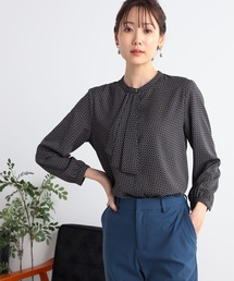 洗える ラッフルブラウス