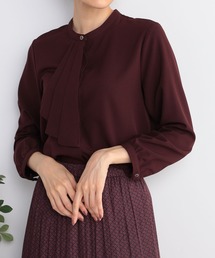 洗える ラッフルブラウス
