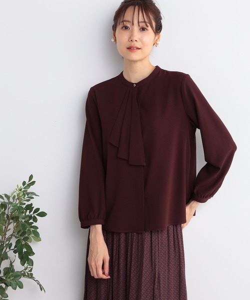 GALLORIA(ギャローリア)の「洗える ラッフルブラウス(シャツ/ブラウス・レディース・ネイビー/ボルドー/ライトグレー・LL/L/M/S)」の13枚目の写真