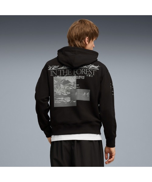 PUMA(プーマ)の「PUMA プーマ メンズ グラフィック フォレスト フーディ(パーカー・メンズ・ブラック/グリーン系その他・MEDIUM/LARGE/X-LARGE/SMALL/X-SMALL)」の4枚目の写真