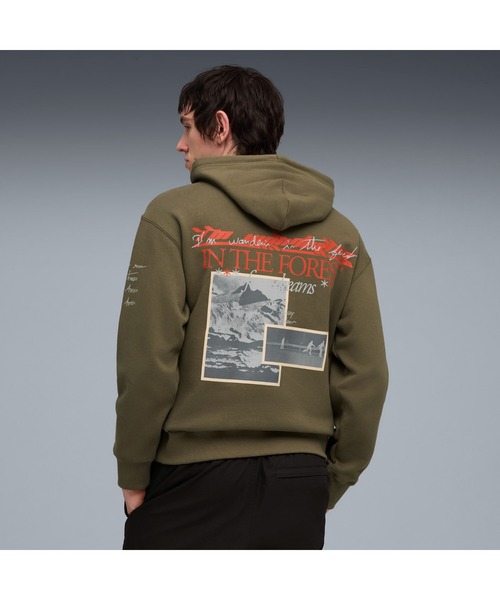 PUMA(プーマ)の「PUMA プーマ メンズ グラフィック フォレスト フーディ(パーカー・メンズ・ブラック/グリーン系その他・MEDIUM/LARGE/X-LARGE/SMALL/X-SMALL)」の9枚目の写真