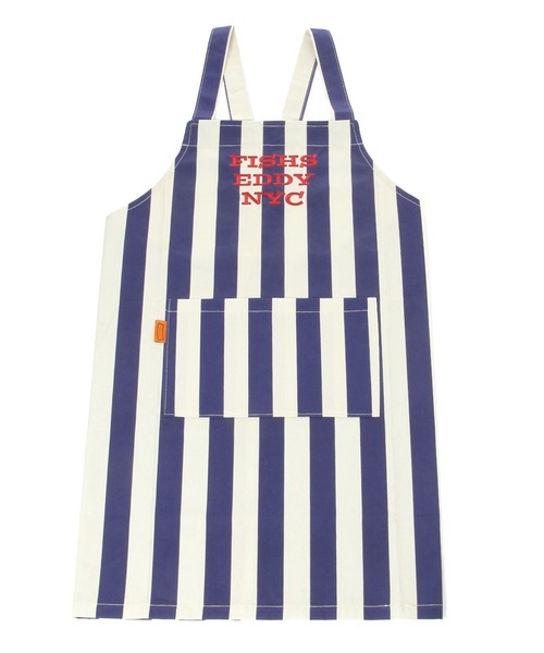 Fishs Eddy(フィッシュエディ)の「【Fishs Eddy(フィッシュエディ)】ストライプエプロン(エプロン・レディース・ネイビー/ブラウン・FREE)」の2枚目の写真