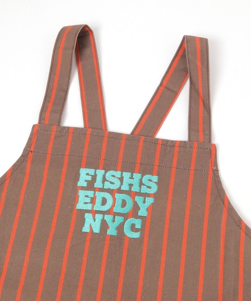 Fishs Eddy(フィッシュエディ)の「【Fishs Eddy(フィッシュエディ)】ストライプエプロン(エプロン・レディース・ネイビー/ブラウン・FREE)」の6枚目の写真