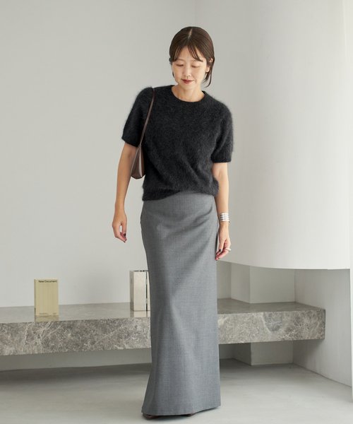 plage（プラージュ）の「Light Fur Hansode ニット（ニット/セーター・レディース・アイボリー/サックスブルー/スミクロ・FREE）」の5枚目の写真