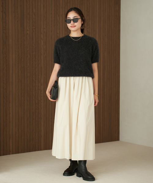 plage（プラージュ）の「Light Fur Hansode ニット（ニット/セーター・レディース・アイボリー/サックスブルー/スミクロ・FREE）」の7枚目の写真