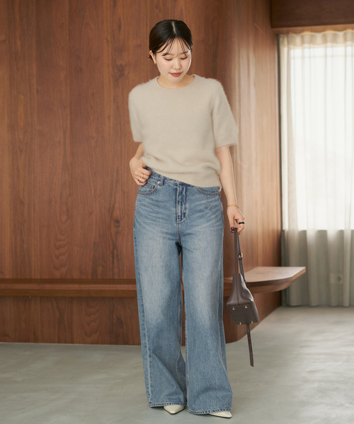 plage（プラージュ）の「Light Fur Hansode ニット（ニット/セーター・レディース・アイボリー/サックスブルー/スミクロ・FREE）」の10枚目の写真