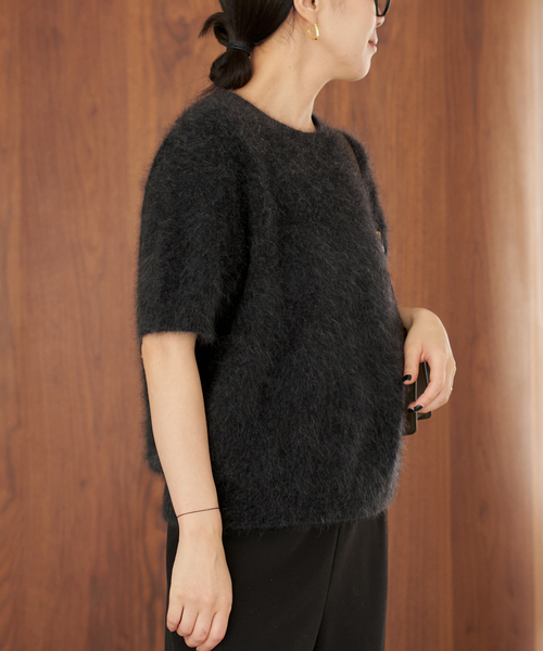 plage（プラージュ）の「Light Fur Hansode ニット（ニット/セーター・レディース・アイボリー/サックスブルー/スミクロ・FREE）」の17枚目の写真