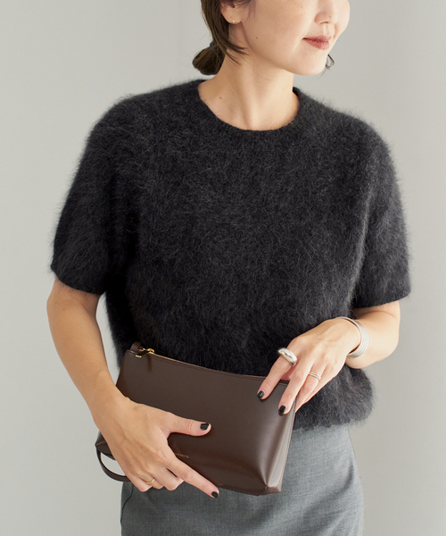 plage（プラージュ）の「Light Fur Hansode ニット（ニット/セーター・レディース・アイボリー/サックスブルー/スミクロ・FREE）」の21枚目の写真