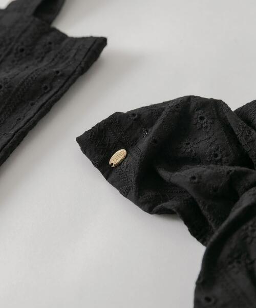 SMELLY(スメリー)の「コットンレーススクエアシュシュ(ヘアゴム・レディース・ブラック・-)」の9枚目の写真