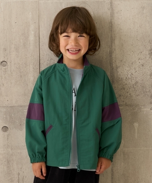 セール】ビッグシルエットバイカラーウィンドブレーカー（ブルゾン