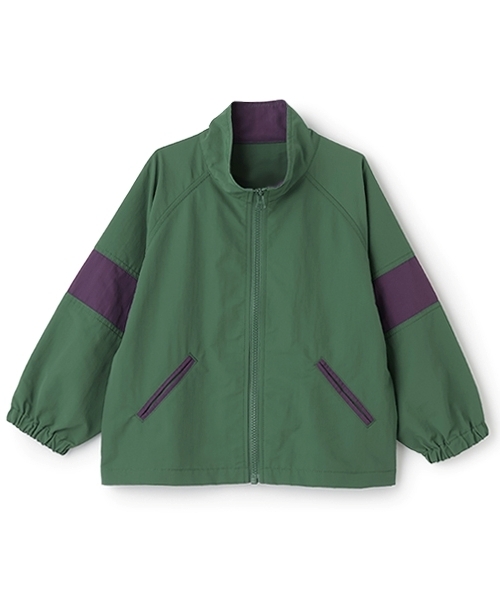 b・ROOM（ビールーム）の「ビッグシルエットバイカラーウィンドブレーカー（ブルゾン・キッズ・ブラック/モスグリーン/グレイッシュベージュ・100cm/120cm/110cm/150cm/130cm/140cm）」の6枚目の写真