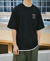 merc london 2タイプデザイン エンブロイダリー ハーフスリーブTシャツ