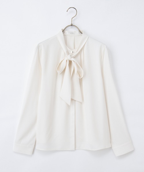 Honeys（ハニーズ）の「２ｗａｙボウタイブラウス（シャツ/ブラウス・レディース・アイボリー/ピンク系その他/グレイッシュベージュ/ブラウン・S/M/LL/L/3L）」の15枚目の写真