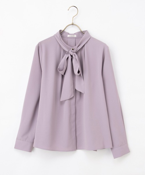 Honeys（ハニーズ）の「２ｗａｙボウタイブラウス（シャツ/ブラウス・レディース・アイボリー/ピンク系その他/グレイッシュベージュ/ブラウン・S/M/LL/L/3L）」の17枚目の写真