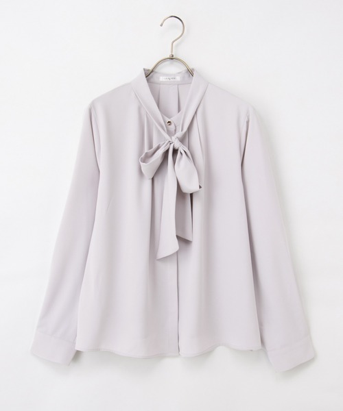 Honeys（ハニーズ）の「２ｗａｙボウタイブラウス（シャツ/ブラウス・レディース・アイボリー/ピンク系その他/グレイッシュベージュ/ブラウン・S/M/LL/L/3L）」の19枚目の写真