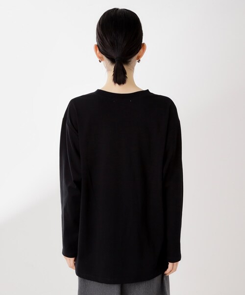 THE SHOP TK (ザ ショップ ティーケー )の「ロゴアソート長袖Tシャツ【アンチピリング/UVカット/洗濯機OK】(Tシャツ/カットソー・レディース・アイボリー系/ブラック系/スミクロ/アイボリー・13/12)」の13枚目の写真