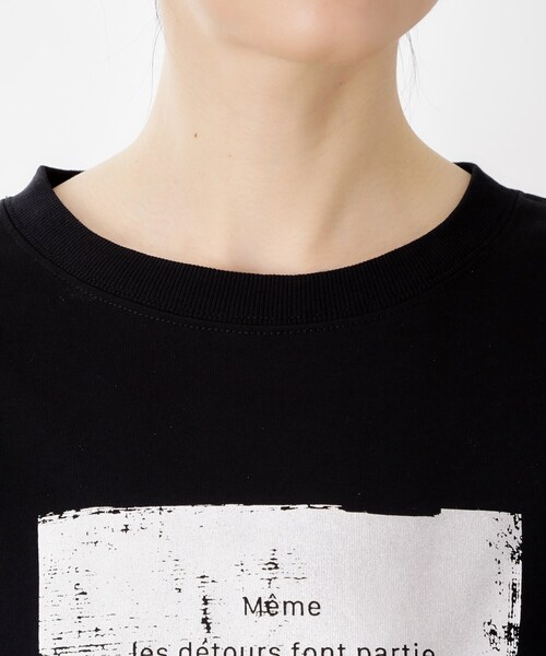 THE SHOP TK (ザ ショップ ティーケー )の「ロゴアソート長袖Tシャツ【アンチピリング/UVカット/洗濯機OK】(Tシャツ/カットソー・レディース・アイボリー系/ブラック系/スミクロ/アイボリー・13/12)」の5枚目の写真