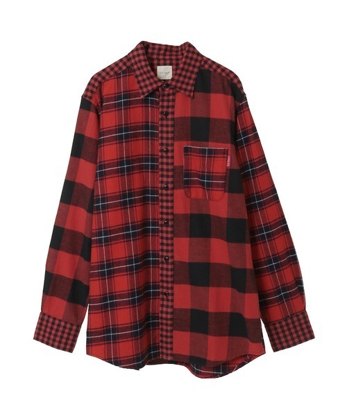 KARL HELMUT(カールヘルム)の「ビエラチェッパッチワークブラウス(シャツ/ブラウス・メンズ・ブラック系/ブルー系/レッド系・MEDIUM/LARGE)」の4枚目の写真