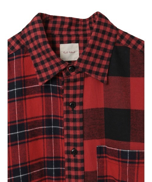 KARL HELMUT(カールヘルム)の「ビエラチェッパッチワークブラウス(シャツ/ブラウス・メンズ・ブラック系/ブルー系/レッド系・MEDIUM/LARGE)」の6枚目の写真