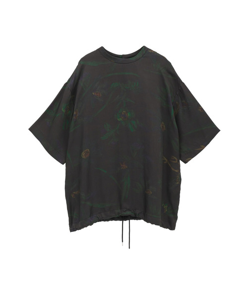 near.nippon.（ニアーニッポン）の「＜near.nippon (ニアー ニッポン)＞ボタニカルプリント　オーバーTシャツ（シャツ/ブラウス・レディース・ブラック系その他3・FREE）」の8枚目の写真