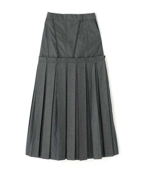 AULA AILA（アウラアイラ）の「AULA AILA/アウラアイラ/別注ボックスプリーツスカート（スカート・レディース・グレー/ブラック・0/1）」の2枚目の写真