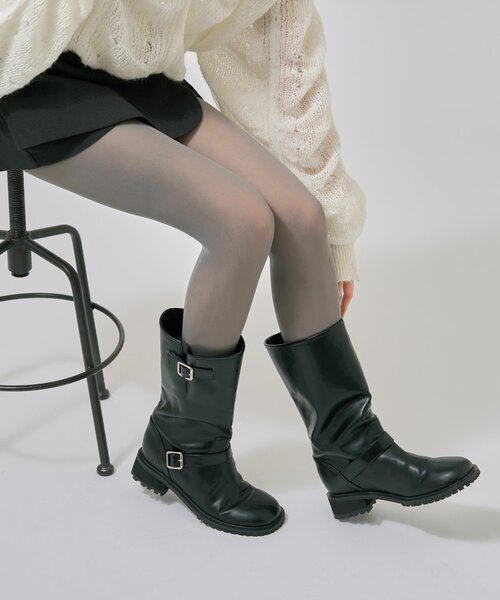 mystic（ミスティック）の「カラータイツ（タイツ/ストッキング・レディース・アイボリー/チャコールグレー/ブラウン・ONE SIZE）」の2枚目の写真