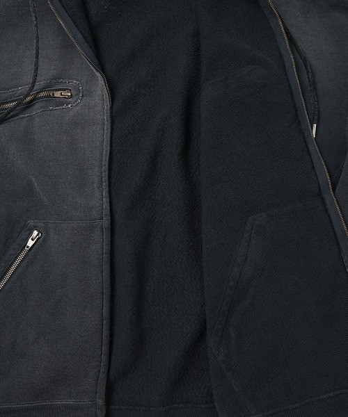 DAIRIKU(ダイリク)の「5-Zip Vintage Dyed Hoodie(パーカー・メンズ・ブラック/アクア・L)」の16枚目の写真