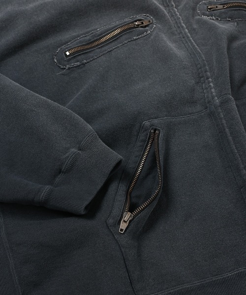 DAIRIKU(ダイリク)の「5-Zip Vintage Dyed Hoodie(パーカー・メンズ・ブラック/アクア・L)」の18枚目の写真