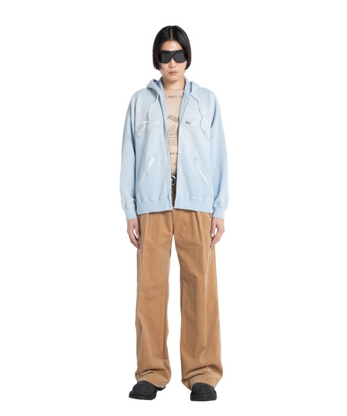DAIRIKU(ダイリク)の「5-Zip Vintage Dyed Hoodie(パーカー・メンズ・ブラック/アクア・L)」の10枚目の写真